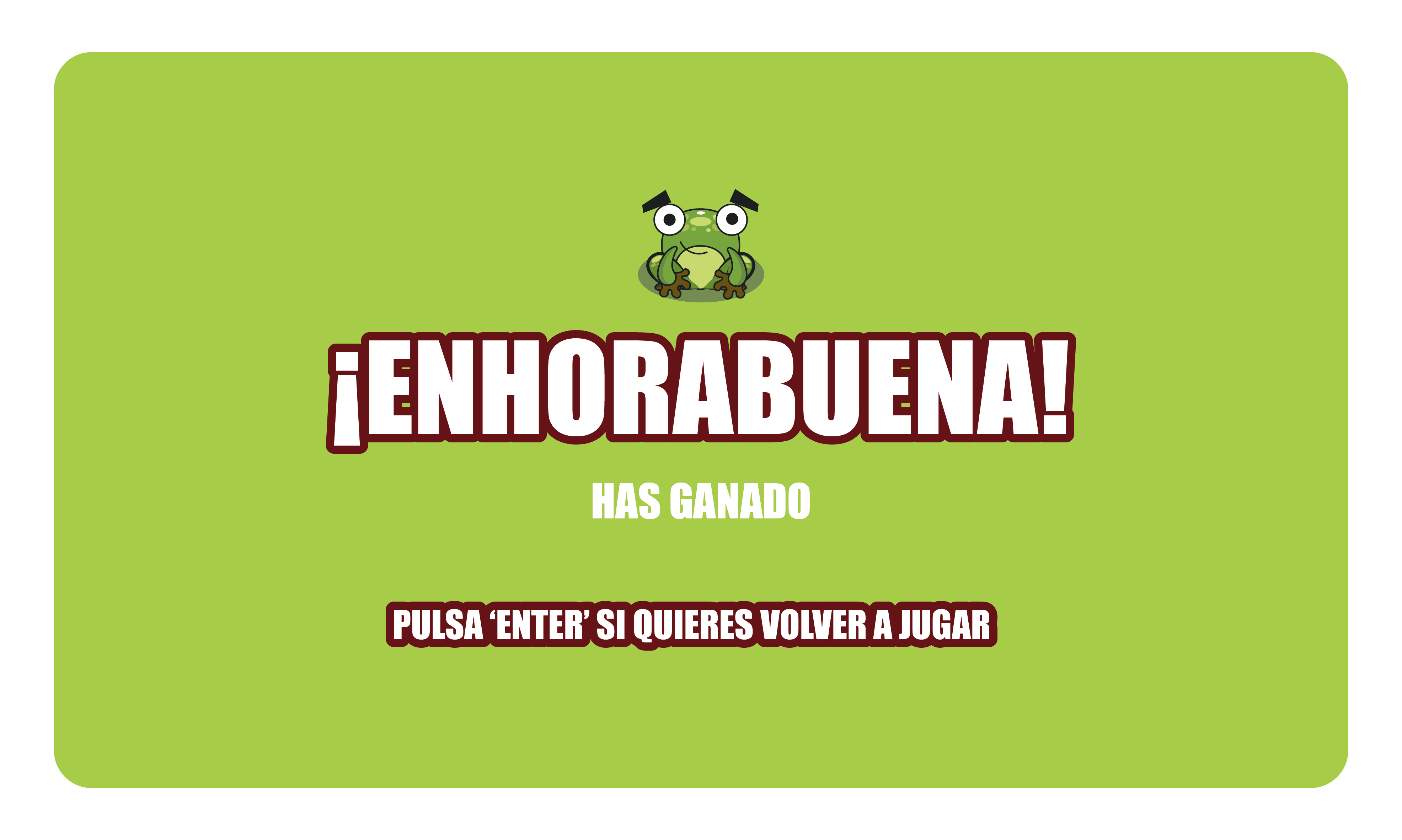 you win!
